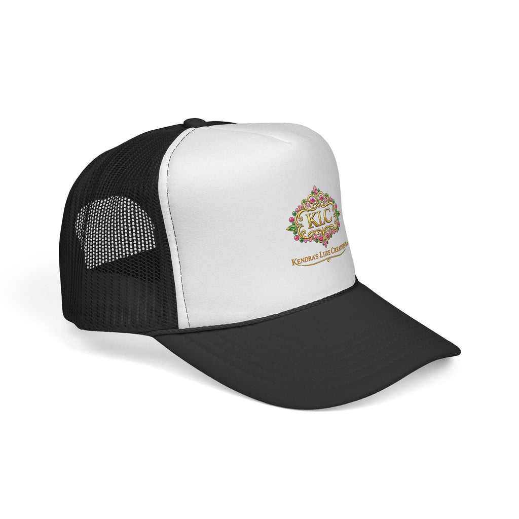 KLC Floral Logo Trucker Cap — Kinder’s Luxe Creations Mesh Hat