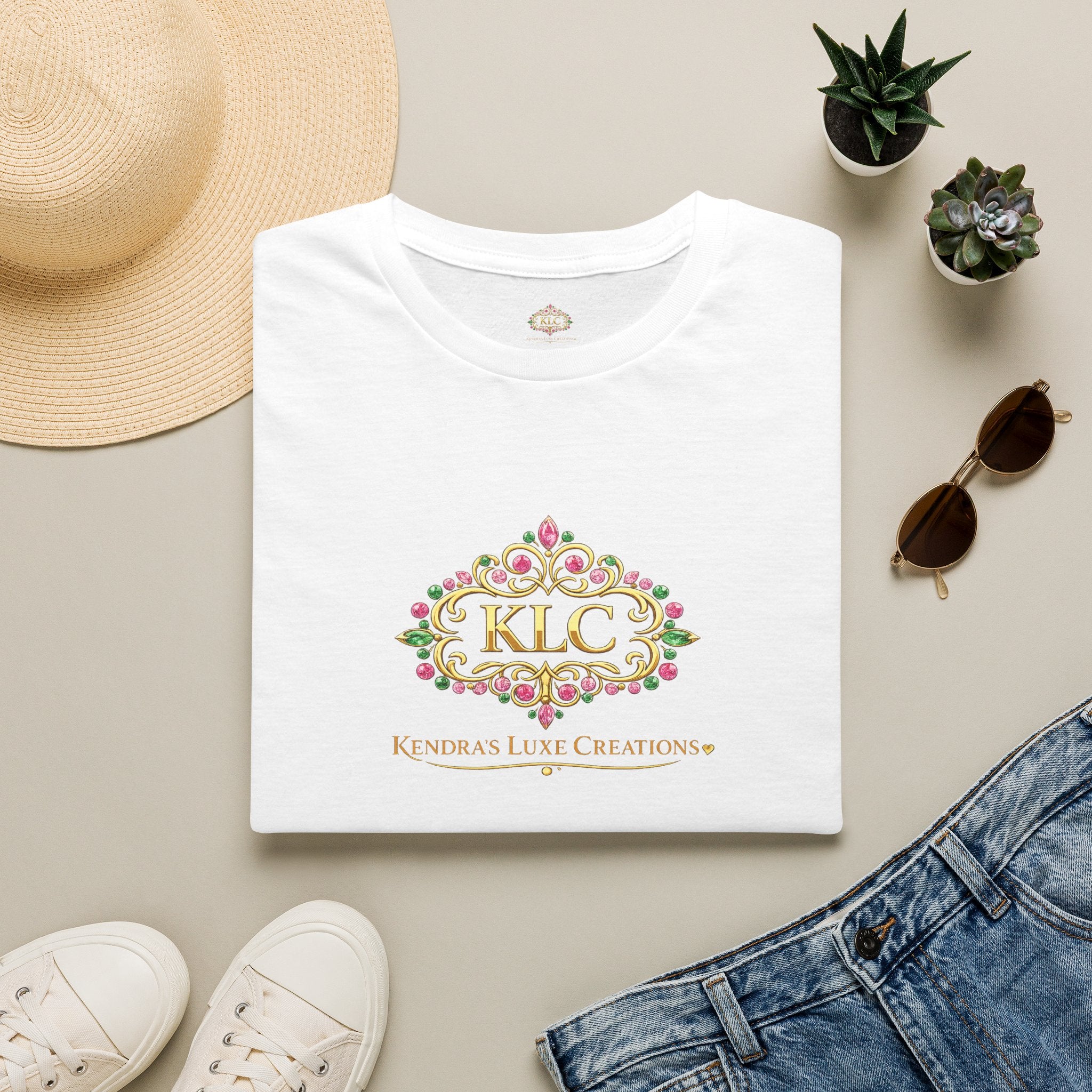 T-Shirt — KLC Floral Monogram Tee (Kendras Luxe Creations)