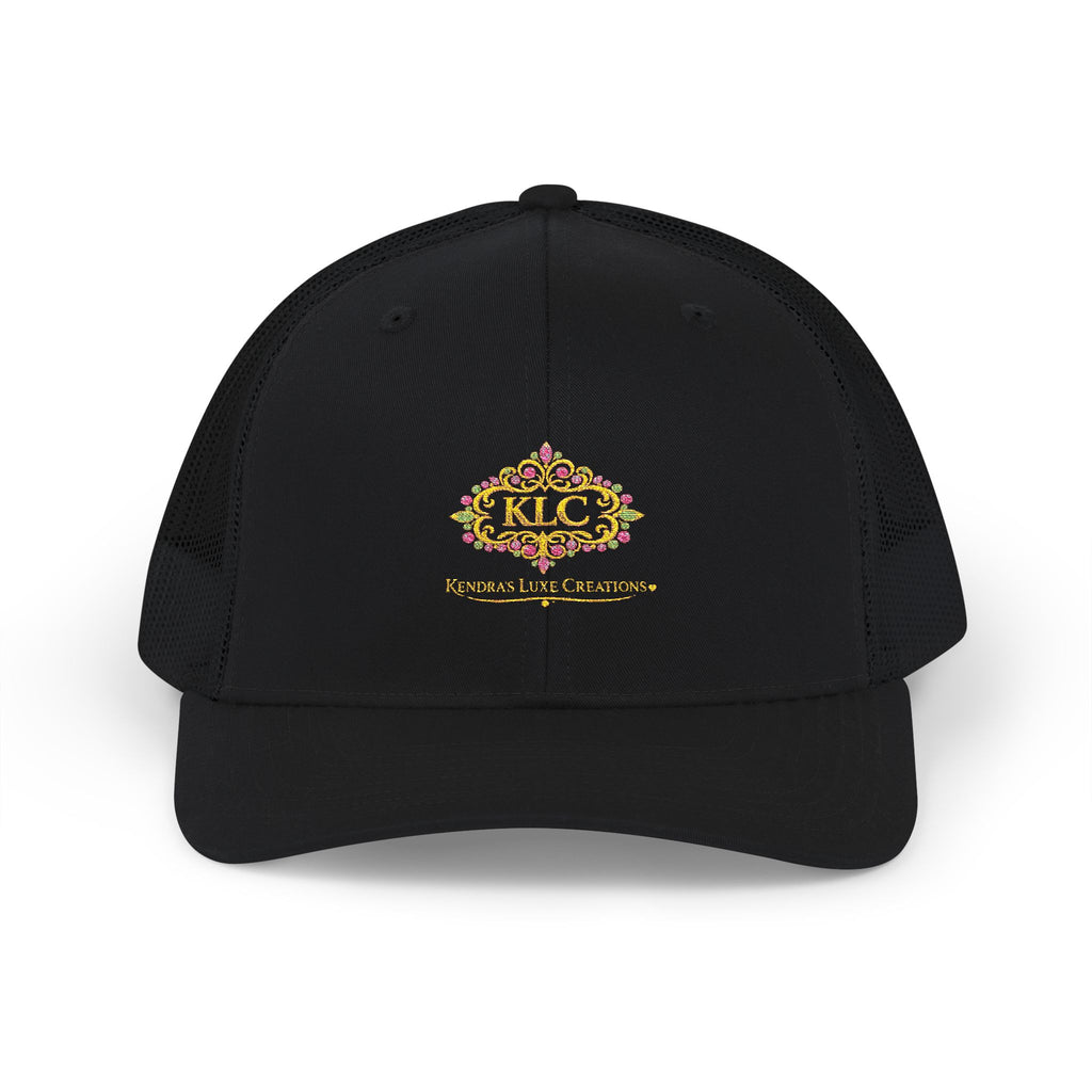 KLC Floral Crest Trucker Cap — Embroidered Kingdom Luxe Creations Snapback