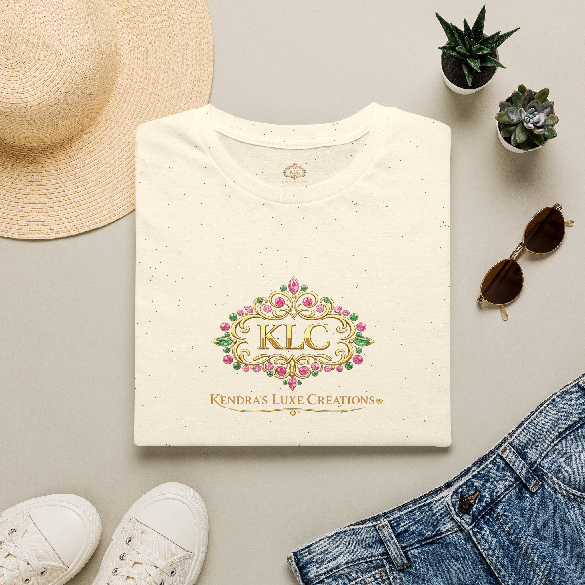 T-Shirt — KLC Floral Monogram Tee (Kendras Luxe Creations)