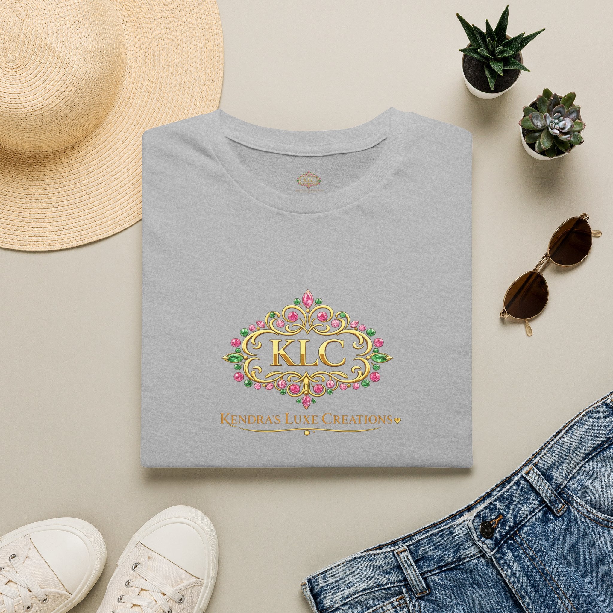 T-Shirt — KLC Floral Monogram Tee (Kendras Luxe Creations)