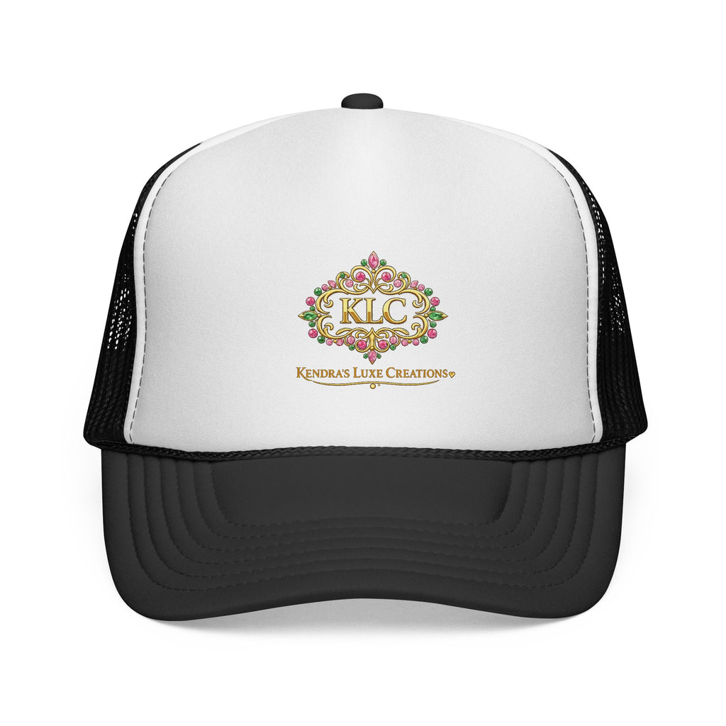 KLC Floral Logo Trucker Cap — Kinder’s Luxe Creations Mesh Hat
