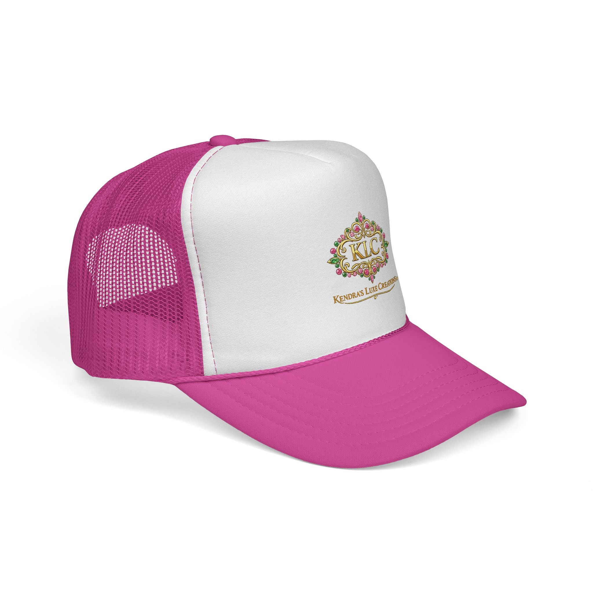 KLC Floral Logo Trucker Cap — Kinder’s Luxe Creations Mesh Hat