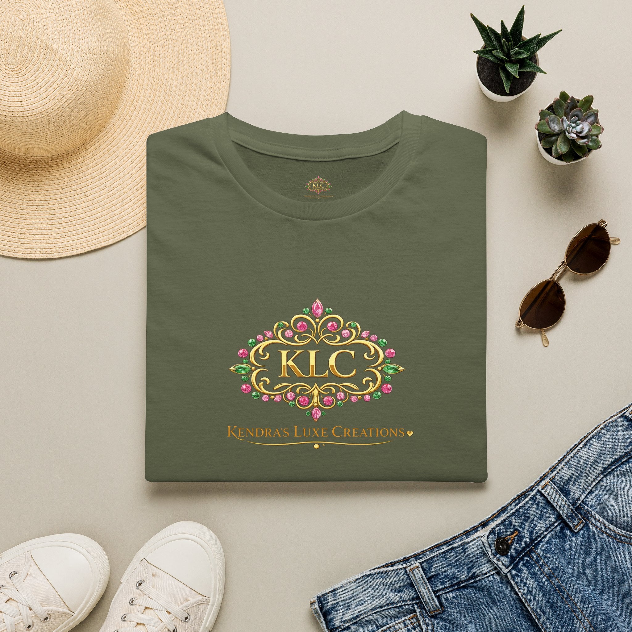 T-Shirt — KLC Floral Monogram Tee (Kendras Luxe Creations)