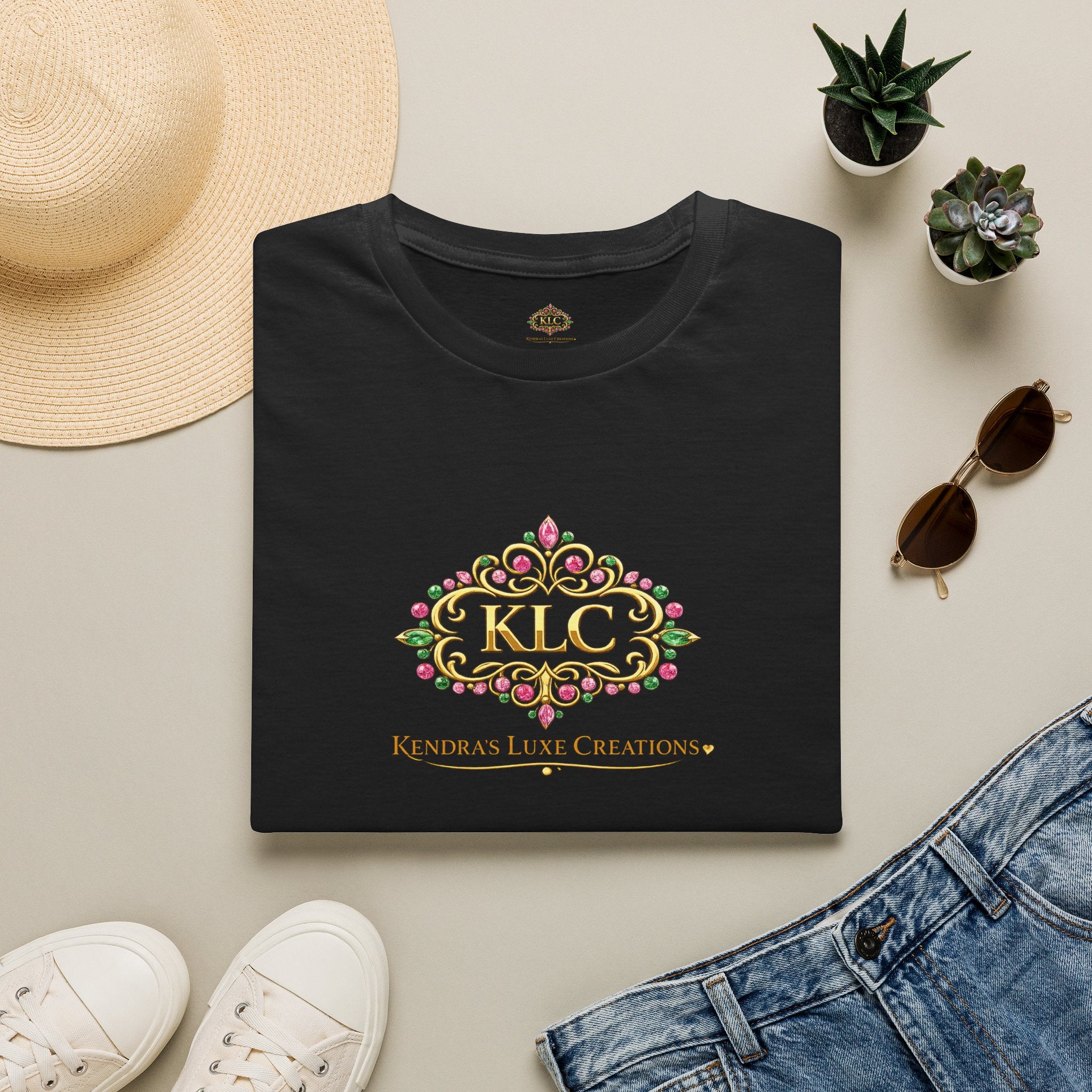 T-Shirt — KLC Floral Monogram Tee (Kendras Luxe Creations)