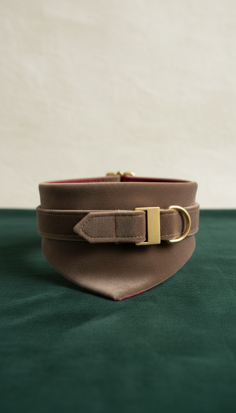 Velvet Taupe Statement Bandana Kendra's Luxe Creations, LLC